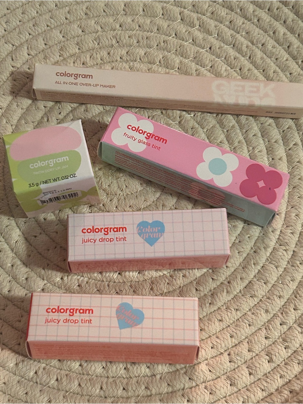 Colorgram Juicy Drop & Fruity Glass Lip Tint Set — Pink Hydrating Gloss